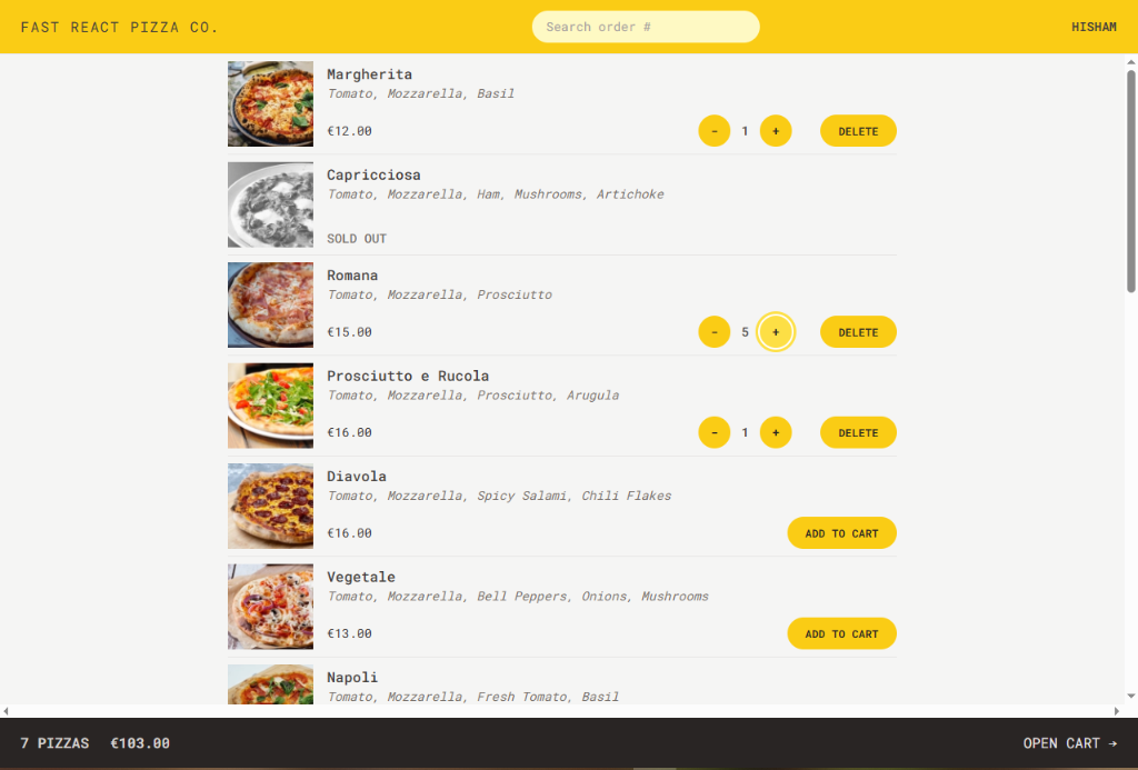 Menu Page